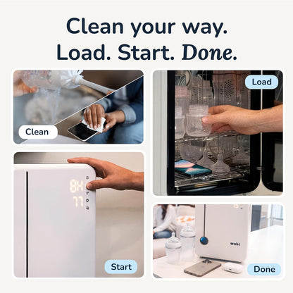 New Wabi UVC LED Sanitizer & Dryer Ultra (White + Gunmetal Trim) - Kidsy
