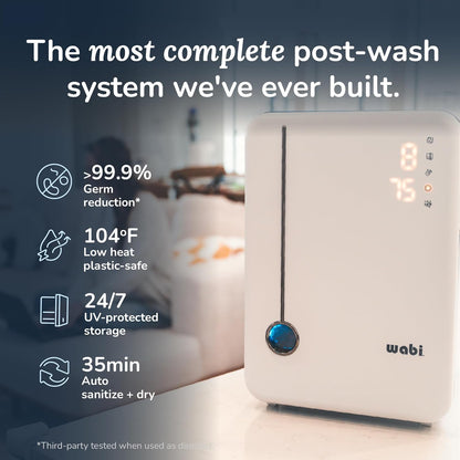 New Wabi UVC LED Sanitizer & Dryer Ultra (White + Gunmetal Trim) - Kidsy
