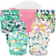 New Wegreeco Cloth Diapers 6 Pack with 6 Inserts, One Size (Rainbow/Horse) - Kidsy