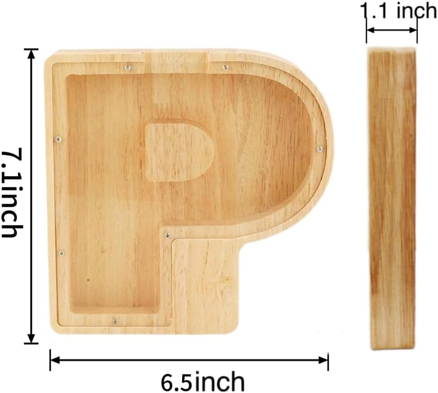 New WeiDu77 Wooden Alphabet Piggy Bank - Kidsy
