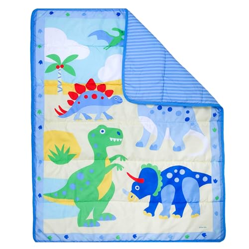 New Wildkin 3 - Piece Microfiber Crib Bedding Set (Dinosaur Land, Crib Size) - Kidsy