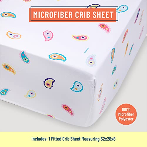 New Wildkin Kids 100% Microfiber Crib Sheet (Paisley, Crib Size) - Kidsy