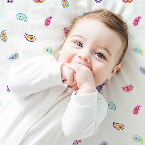 New Wildkin Kids 100% Microfiber Crib Sheet (Paisley, Crib Size) - Kidsy