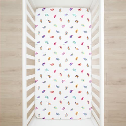 New Wildkin Kids 100% Microfiber Crib Sheet (Paisley, Crib Size) - Kidsy