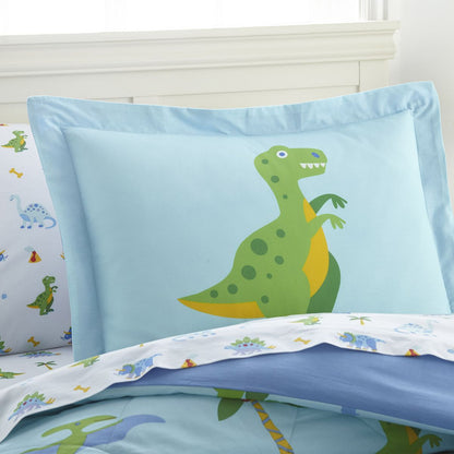 New Wildkin Kids Dinosaur Land 5 pc Cotton Bed in a Bag (Twin) - Kidsy