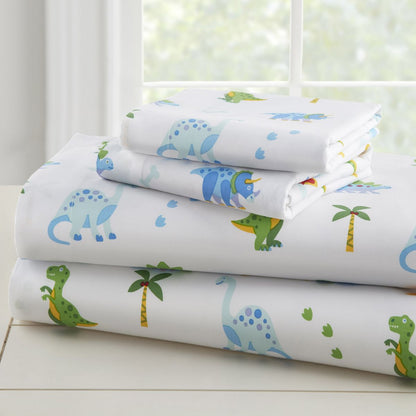 New Wildkin Kids Dinosaur Land 5 pc Cotton Bed in a Bag (Twin) - Kidsy