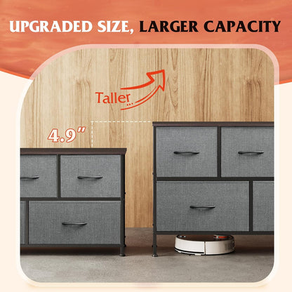 New WLIVE Dresser for Bedroom with 5 Drawers (Dark Gray) - Kidsy