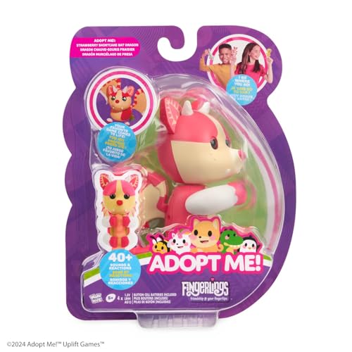 New WowWee Fingerlings Adopt Me! Pet (Strawberry Shortcake Bat Dragon) - Kidsy