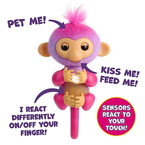 New WowWee Fingerlings Interactive Baby Monkey Charli (Purple, 2023 Edition) - Kidsy
