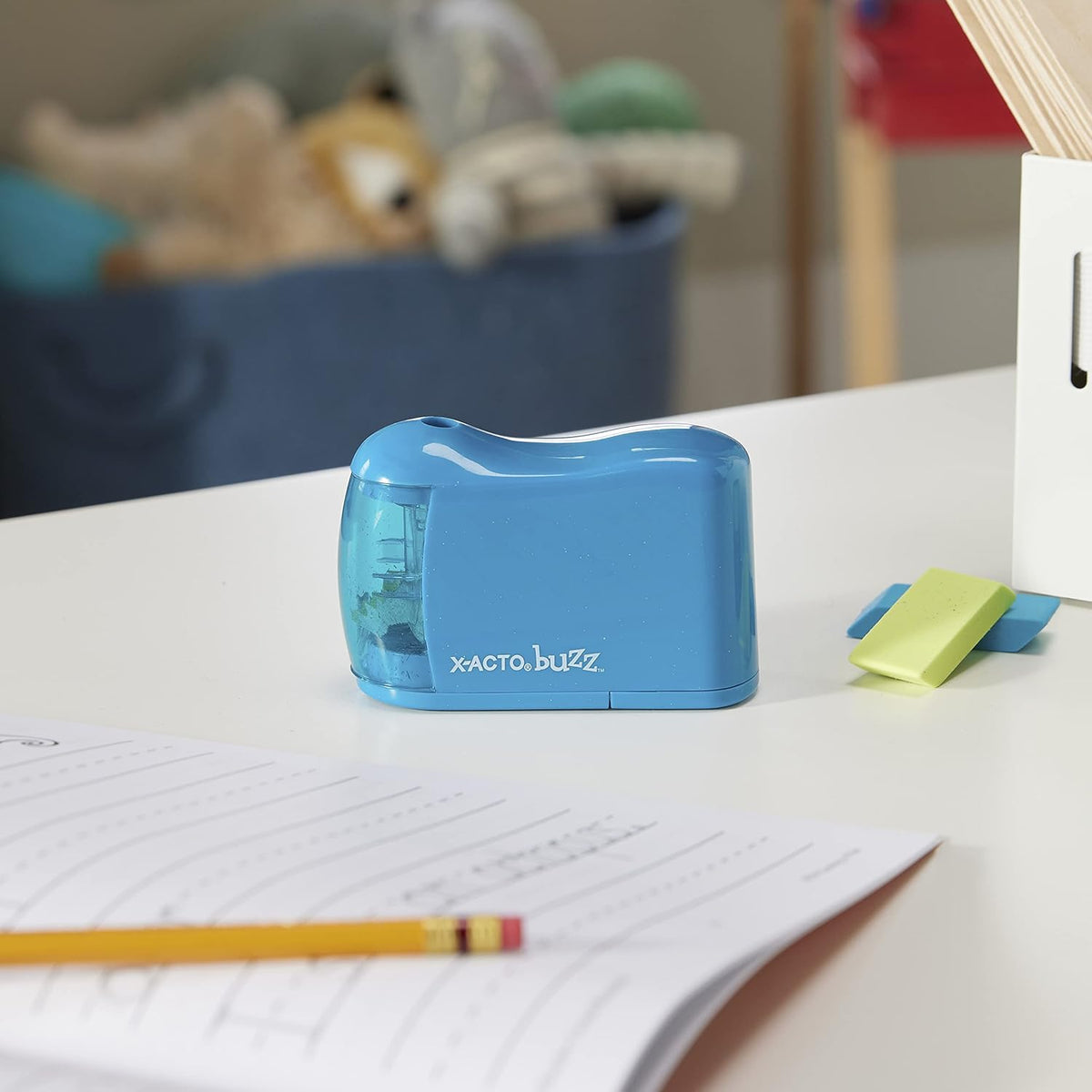New X - ACTO Buzz Battery Pencil Sharpener (Blue) - Kidsy