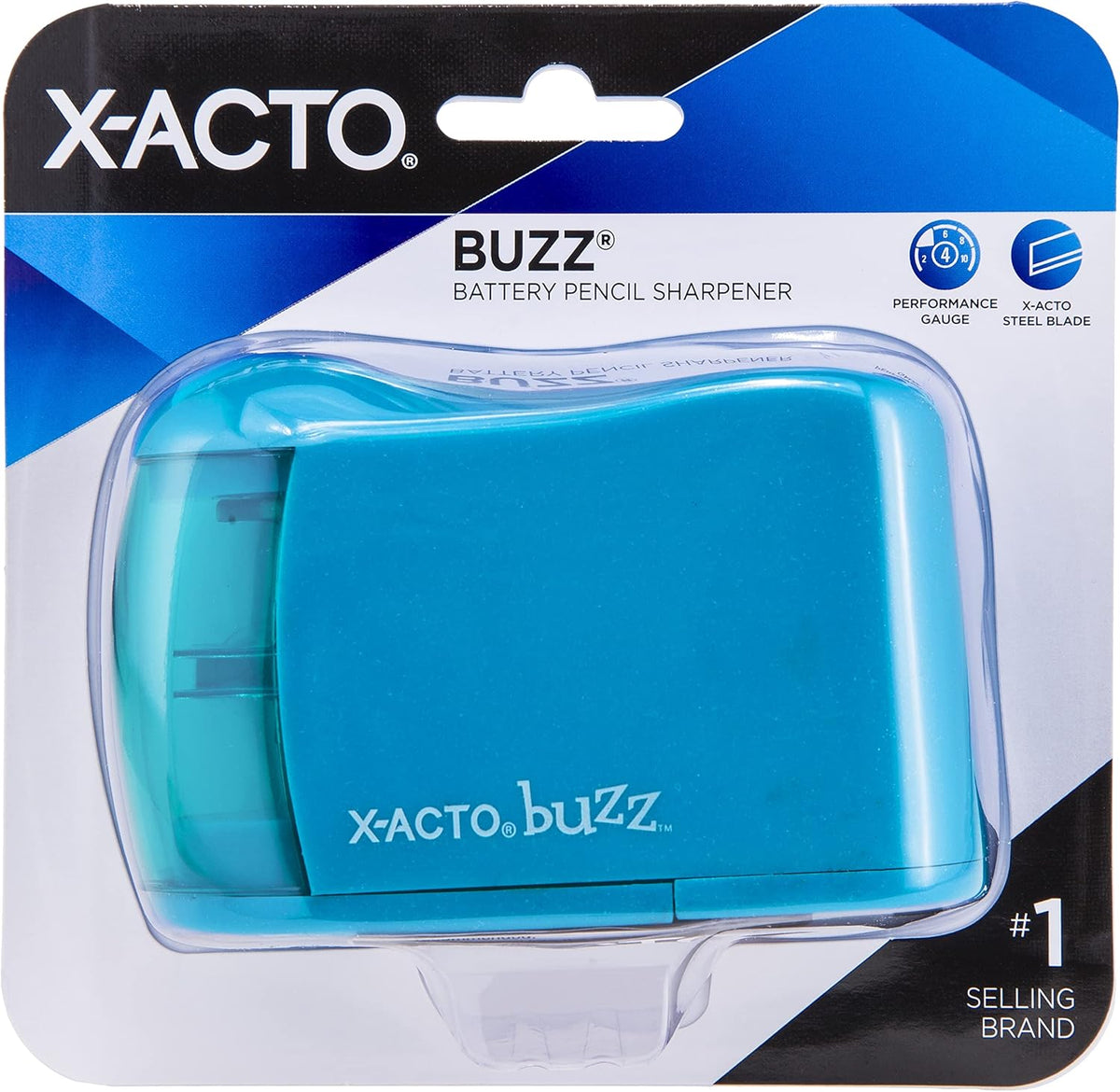 New X - ACTO Buzz Battery Pencil Sharpener (Blue) - Kidsy