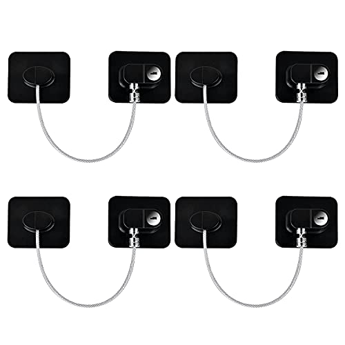 New YEYA Refrigerator Lock, Baby Proof Cabinet Locks with Keys (4 Pack) - Kidsy