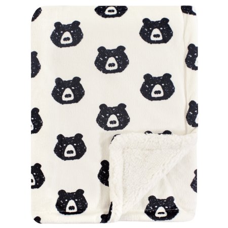 New Yoga Sprout Mink Blanket with Sherpa Backing (One Size - Bear) - Kidsy