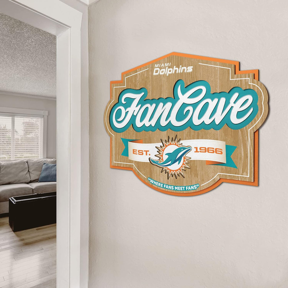 New YouTheFan NFL FanCave 3D Layered Wall Art Ready - to - Hang Fan Decor - Kidsy