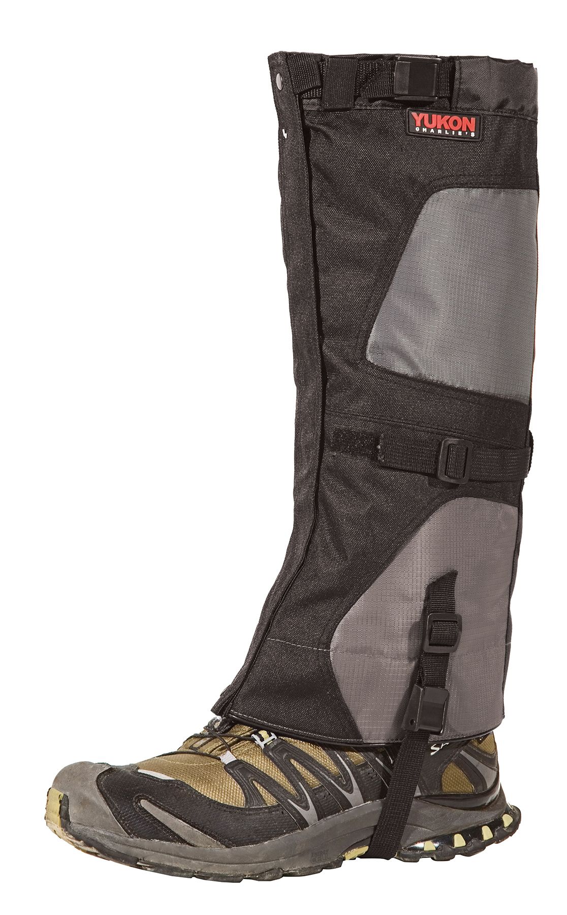 New Yukon Charlie's Adult Stay-Dri Gaiters, Holiday Gift, L/XL (Black/Grey)