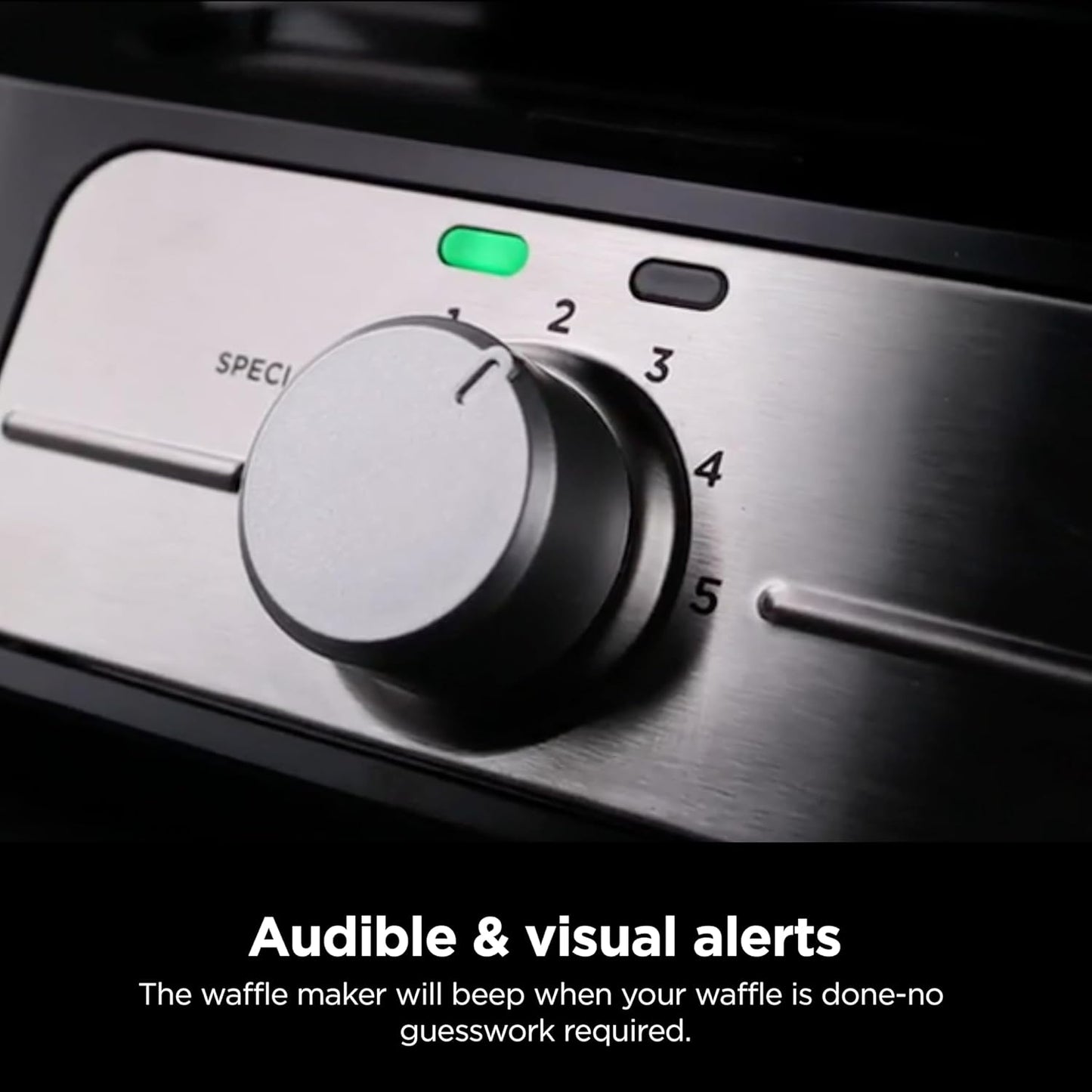 Ninja BW1001 NeverStick PRO Belgian Waffle Maker (Black & Silver) - Kidsy