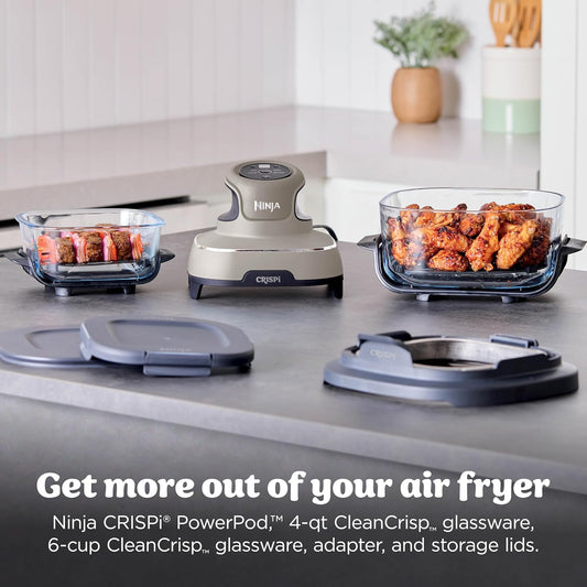 Ninja Crispi Air Fryer, Microwave, Freezer & Dishwasher Safe (Stone) - Kidsy
