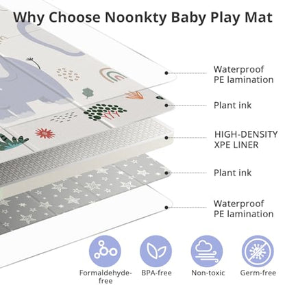 Noonkty 79x71 Foldable Baby Play Mat (Elephant) - Kidsy