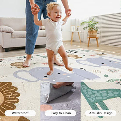 Noonkty 79x71 Foldable Baby Play Mat (Elephant) - Kidsy