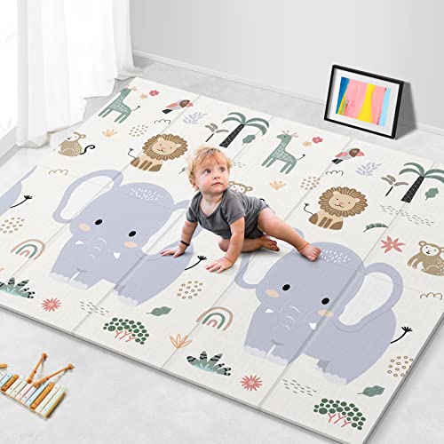 Noonkty 79x71 Foldable Baby Play Mat (Elephant) - Kidsy