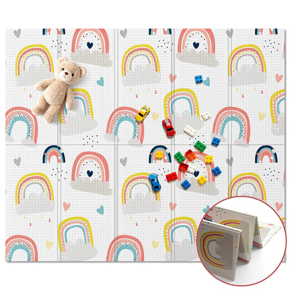 Noonkty Foldable Foam Play Mat, 71 x 59 Inches (Rainbow) - Kidsy
