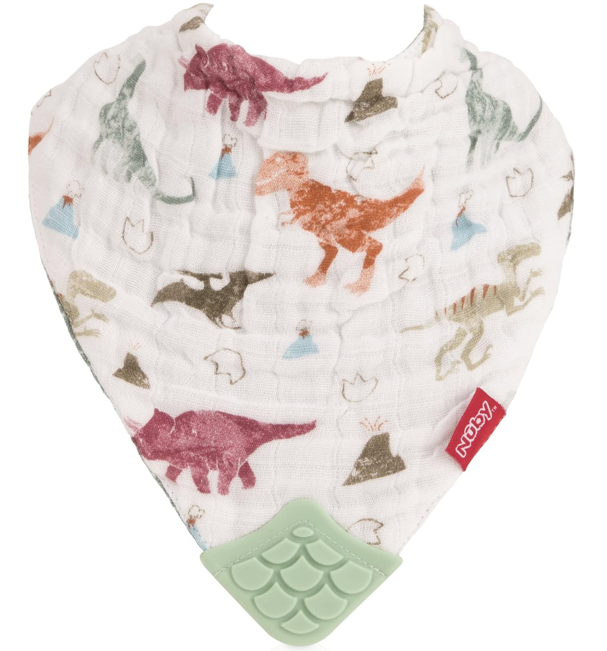 Nuby Baby Bibs 3 Pc Muslin Bibs Reversible 100% Natural Cotton Tee - Kidsy