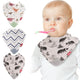 Nuby Baby Bibs 3 Pc Muslin Bibs Reversible 100% Natural Cotton Tee - Kidsy