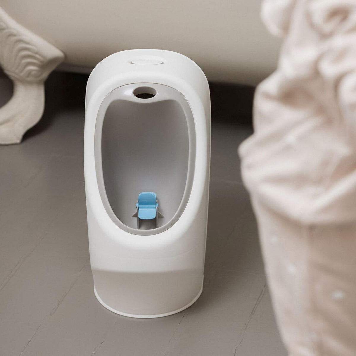 Nuby My Real Urinal Training Toilet with Life - like Flush Button and Sound (White) - Kidsy