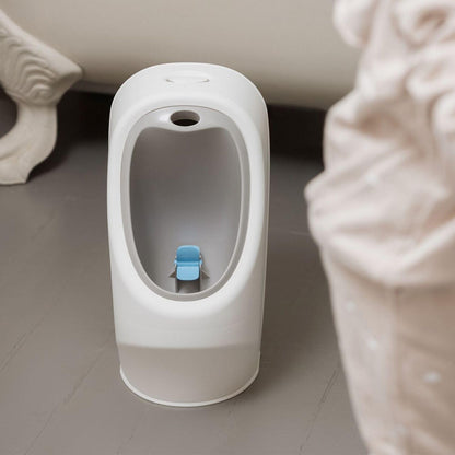 Nuby My Real Urinal Training Toilet with Life - like Flush Button and Sound (White) - Kidsy