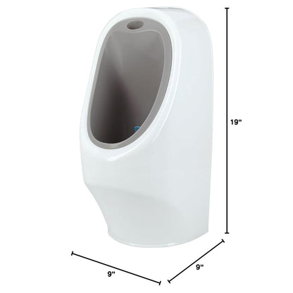 Nuby My Real Urinal Training Toilet with Life - like Flush Button and Sound (White) - Kidsy
