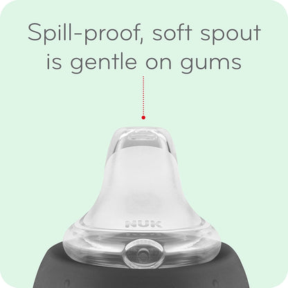 NUK Learner Cup, 5oz, 2 - Pack Sippy Cup (Pink FLowers) - Kidsy