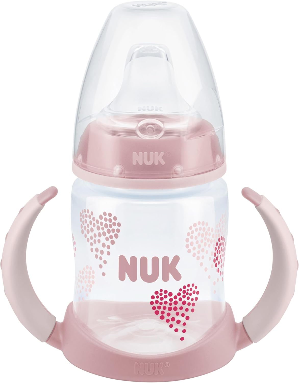 NUK Small Learner Tritan Sippy Cup 5 oz 6+ Months (Pink Hearts) - Kidsy