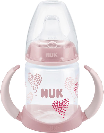 NUK Small Learner Tritan Sippy Cup 5 oz 6+ Months (Pink Hearts) - Kidsy