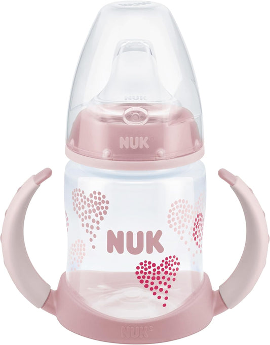 NUK Small Learner Tritan Sippy Cup 5 oz 6+ Months (Pink Hearts) - Kidsy