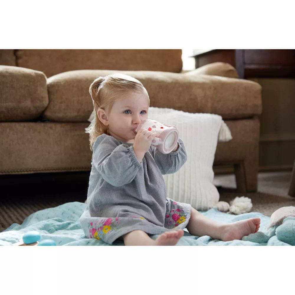 NUK Small Learner Tritan Sippy Cup 5 oz 6+ Months (Pink Hearts) - Kidsy