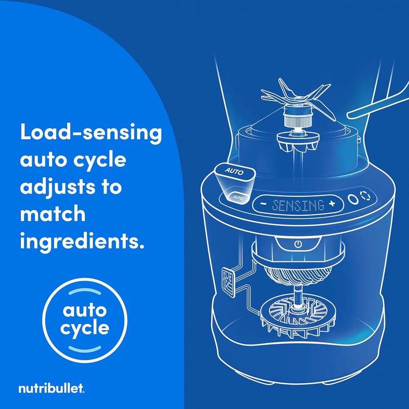 Nutribullet SmartSense Blender Combo NBF50700AK (Matte Black) - Kidsy