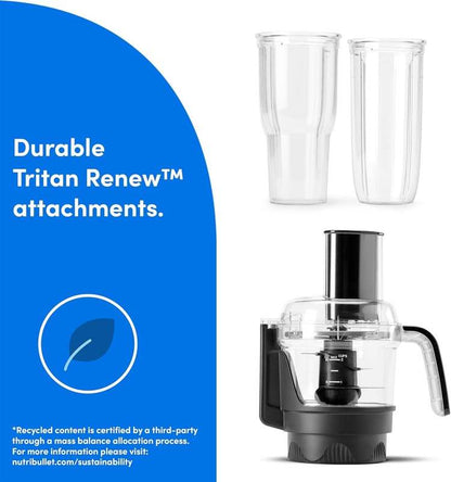 Nutribullet Ultra Plus+ 3 - 1 Compact Kitchen System, 1200W Kitchen System (Gunmetal Gray) - Kidsy