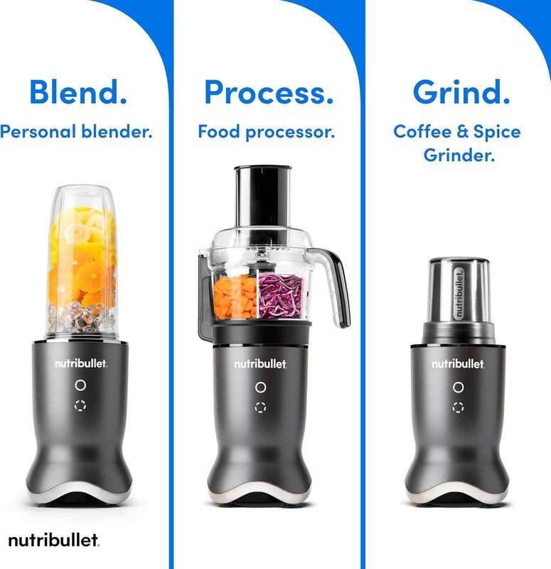Nutribullet Ultra Plus+ 3 - 1 Compact Kitchen System, 1200W Kitchen System (Gunmetal Gray) - Kidsy