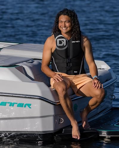 O'Brien Men's Traditional Neoprene USCGA Life Jacket (Medium/Black) - Kidsy