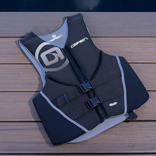 O'Brien Men's Traditional Neoprene USCGA Life Jacket (Medium/Black) - Kidsy