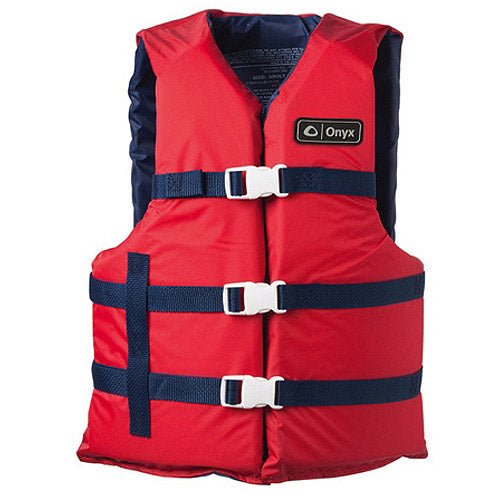 ONYX General Purpose Coast Guard Approved Boating Life Jacket (Red) - Kidsy