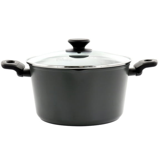 Oster 5.5 Quart Aluminum Nonstick Dutch Oven in Black With Lid - Kidsy