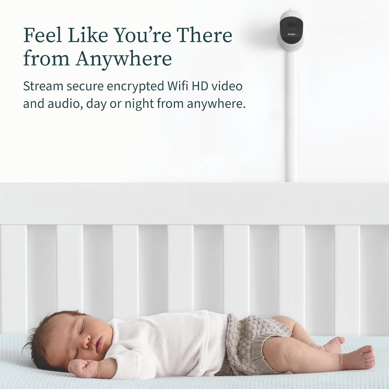 Owlet Cam Smart Video Baby Monitor with Night Vision & Audio (Gen 2, Sage) - Kidsy