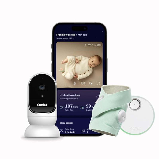 Owlet Dream Duo Smart Baby Monitor with Dream Sock® plus Owlet Cam 2 (Gen 1, Mint) - Kidsy