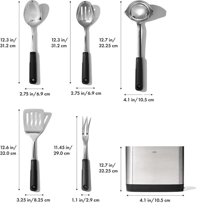 OXO Good Grips Stainless Steel Prep & Serve Tool Set, 6 - Piece - Kidsy