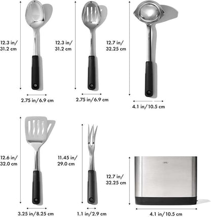 OXO Good Grips Stainless Steel Prep & Serve Tool Set, 6 - Piece - Kidsy