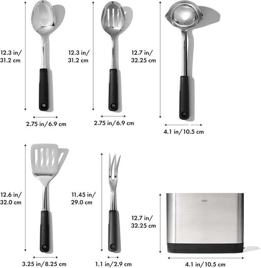 OXO Good Grips Stainless Steel Prep & Serve Tool Set, 6 - Piece - Kidsy