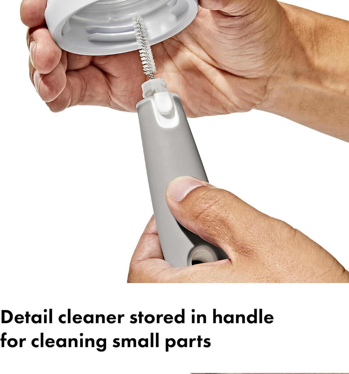 OXO Tot on - the - Go Drying Rack & Bottle Brush (Gray) - Kidsy