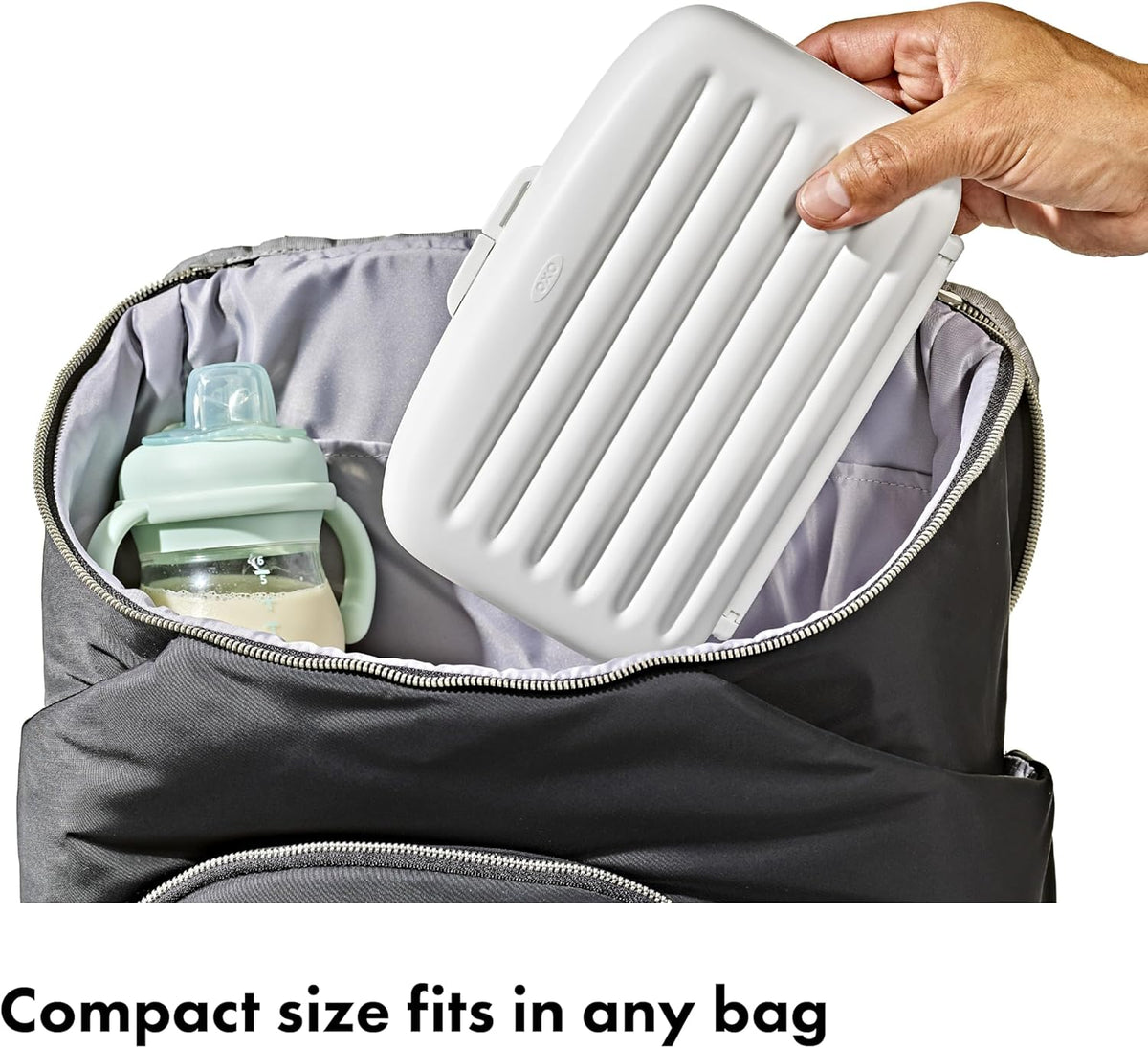 OXO Tot on - the - Go Drying Rack & Bottle Brush (Gray) - Kidsy