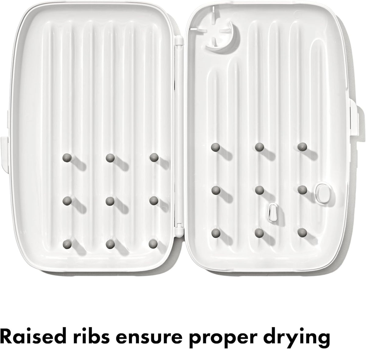 OXO Tot on - the - Go Drying Rack & Bottle Brush (Gray) - Kidsy